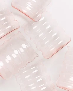Joia - Set of 6 glasses large bubble pink opal