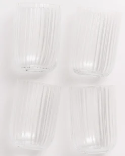 Joia - Set of 4 glasses riffled classic