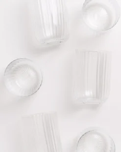Joia - Set of 6 glasses riffled classic