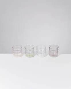 Joia - Set of 4 glasses small bubble mix