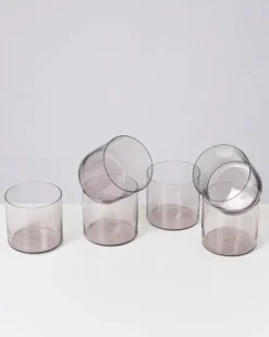 Joia - Set of 6 glass small amethist