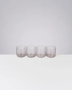 Joia set of 4 glass small amethist