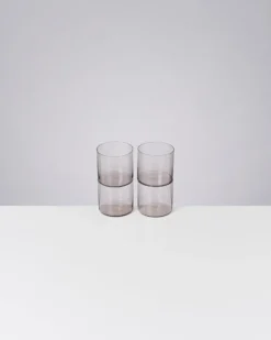 Joia set of 4 glass small amethist
