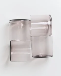 Joia set of 4 glass small amethist