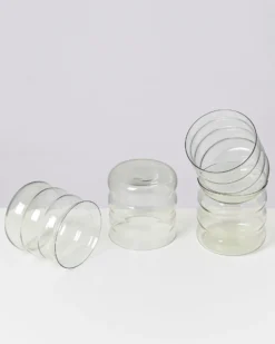 Joia - Set of 4 glass small bubble emerald