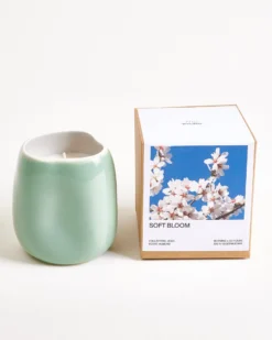 João - scented candle "Soft Bloom" sage light blue