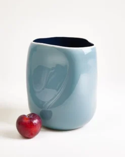 João - Vase L gray-blue dark blue