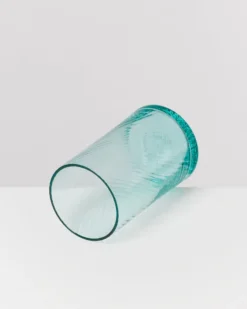 Leiria Glas klein riffled grün 6er-Set