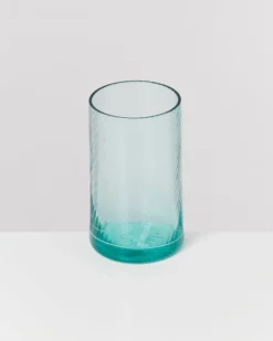 Leiria Glas klein riffled grün 4er-Set