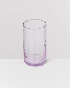 Leiria - Set of 6 glass riffled purple