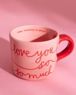 Lira - Large mug Love pink red