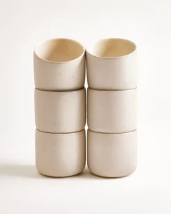 Lorosa Becher groß sand 6er-Set