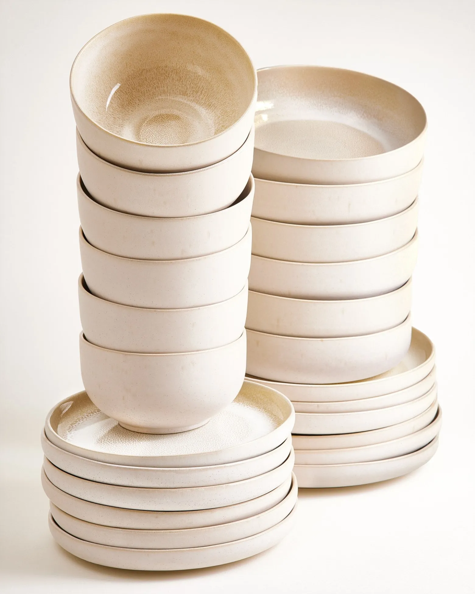 Lorosa - Tableware set modern sand 24 pieces