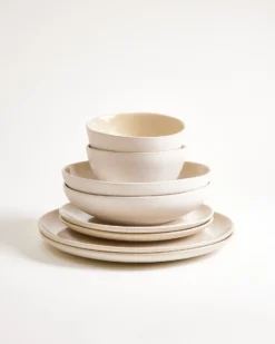 Lorosa - Tableware set sand 8 pieces