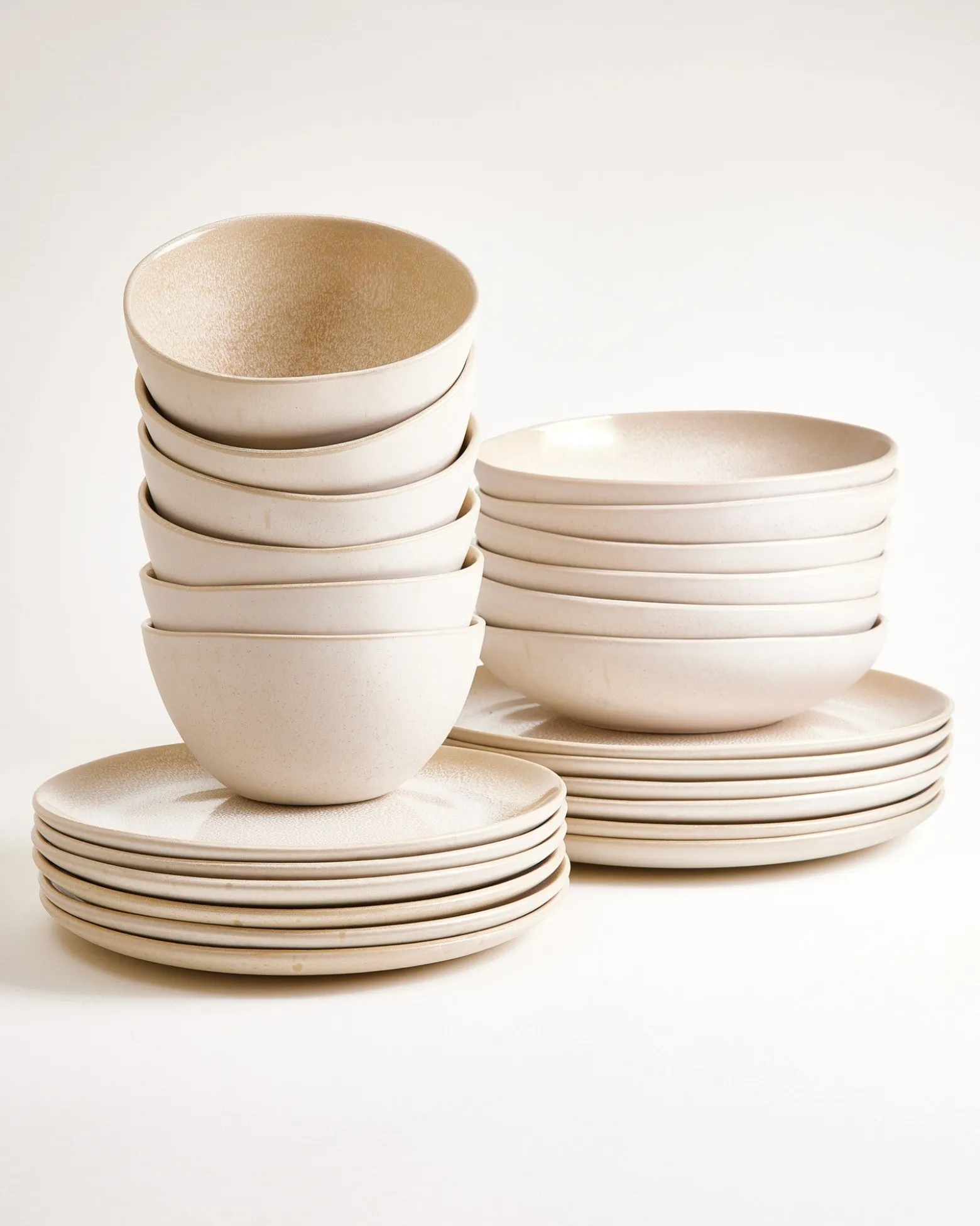 Lorosa - Tableware set sand 24 pieces
