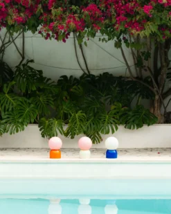 Lumo - Glass lamp pink orange