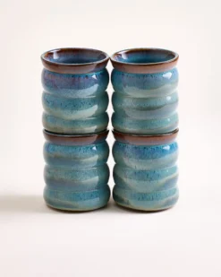 Madeira Becher groß bubble grünblau 4er-Set