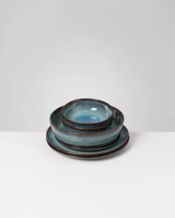 Madeira Geschirr-Set modern grünblau 7-teilig