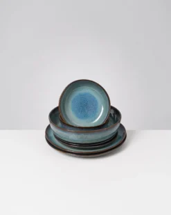Madeira Geschirr-Set modern grünblau 7-teilig