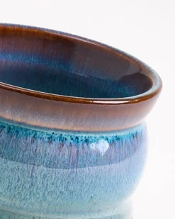 Madeira - Set of 6 cups small bubble green-blue