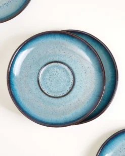 Madeira Teetasse & Untertasse groß classic grünblau 4er-Set