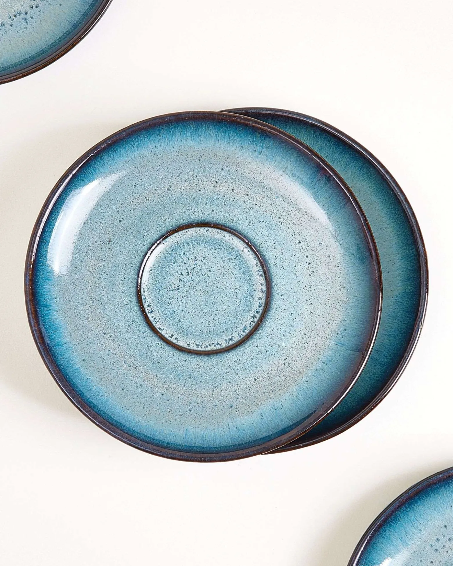 Madeira Teetasse & Untertasse groß classic grünblau 4er-Set
