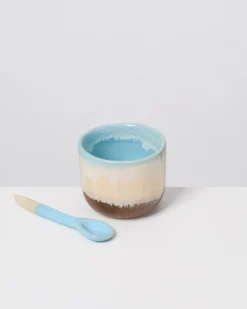 MaM x Mälzer&Fu Affogato cup & spoon light blue brown