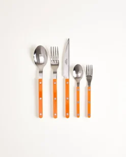 MaM x Sabre Paris Besteck 5er-Set orange off-white