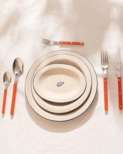 MaM x Sabre Paris - Cutlery Set of 5 orange off-white