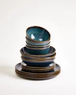 Melides Geschirr-Set oceanblue 16-teilig