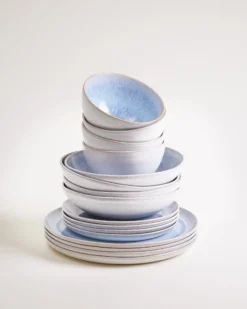 Melides Geschirr-Set stoneblue 16-teilig