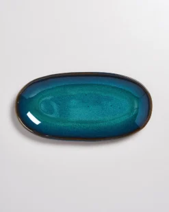 Melides Servierplatte L oceanblue
