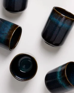 Melides - Set of 4 mugs large oceanblue