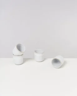 Melides -Set of 4 small cups white