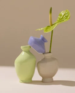 Mino - Vase S Set of 3 cornflower sand lime