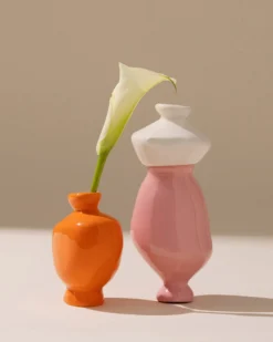 Mino - Vase S Set of 3 sand orange pink