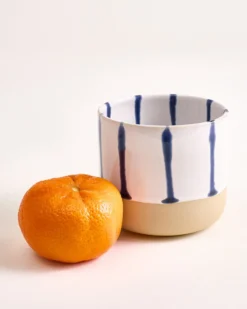 Nódoa Becher groß gestreift weiß blau 6er-Set