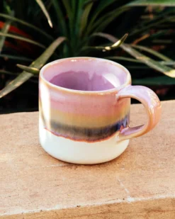 Nódoa - Large mug dipped pink green