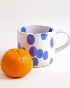 Nódoa - Large mug dotted blue Set of 6