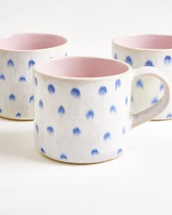 Nódoa - Large mug dotted pink blue Set of 6