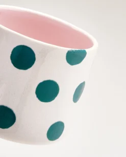 Nódoa - Large mug dotted pink green