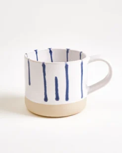 Nódoa - Large mug striped white blue
