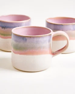 Nódoa Tasse groß dipped rosa blau 6er-Set
