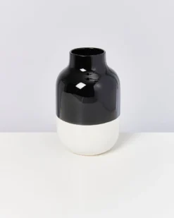 Nuno vase L - black white