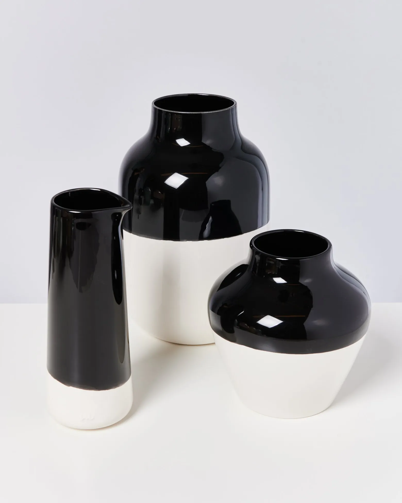 Nuno vase L - black white