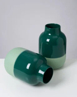 Nuno - Vase L dark sage green