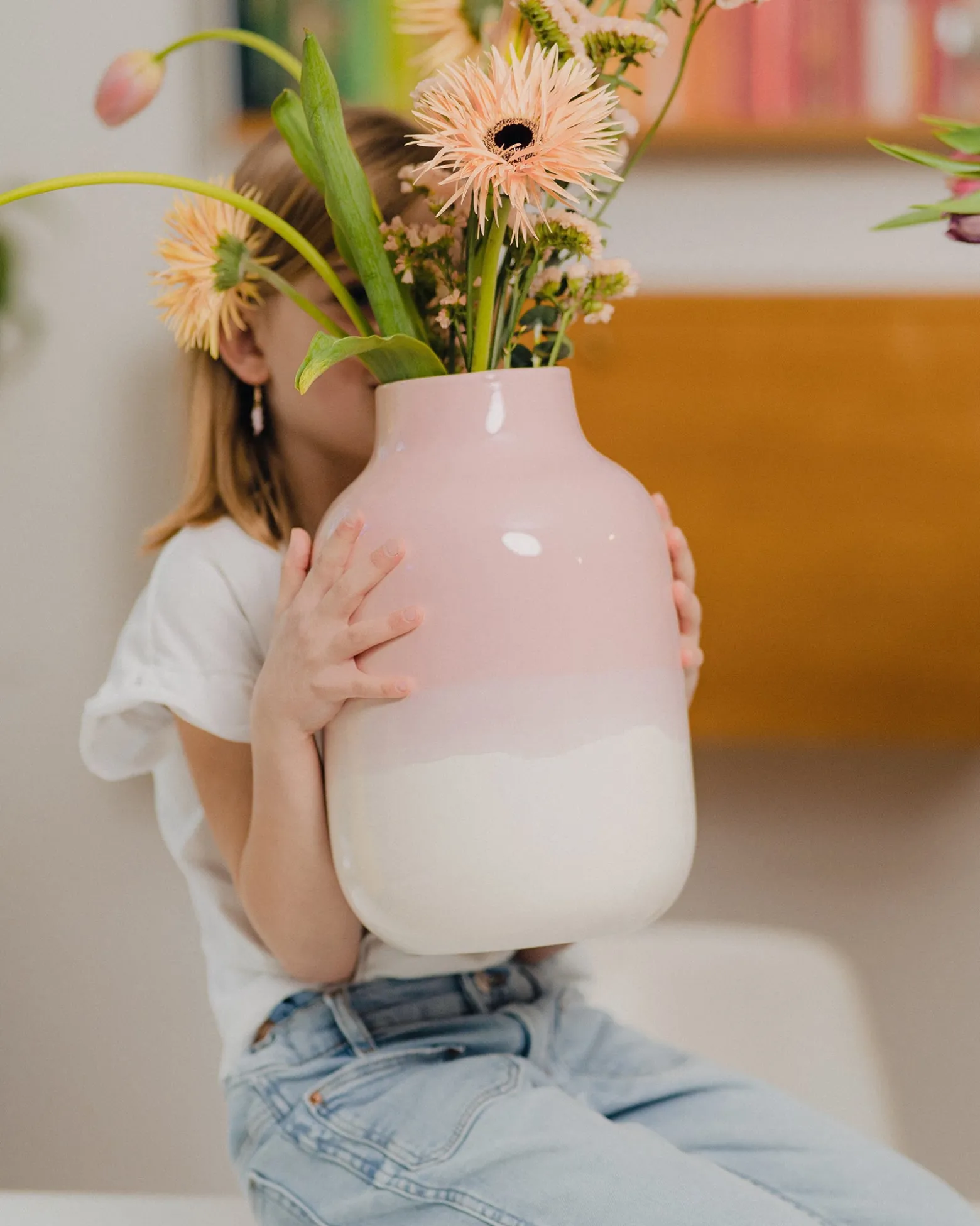 Nuno vase L - pink