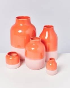 Nuno vase L - rose coral
