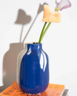 Nuno - Vase M drip sand blue