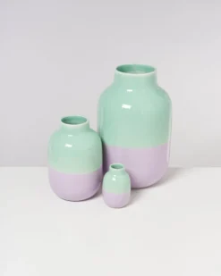 Nuno vase M - lilac mint